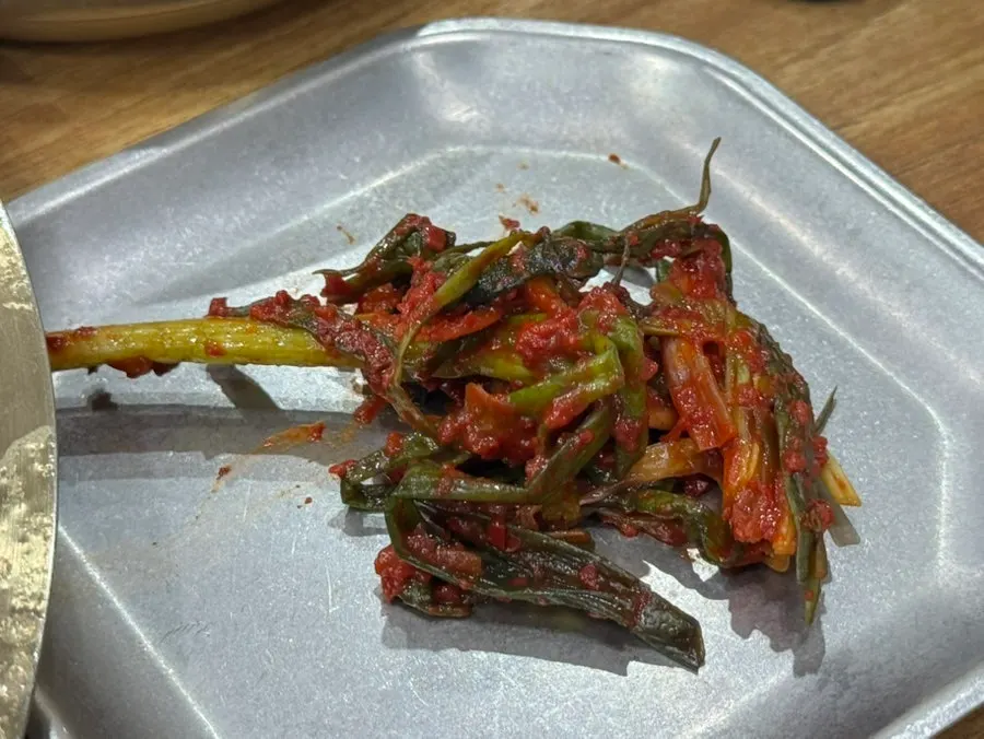 낙원의소바 배추김치와 파김치 반찬