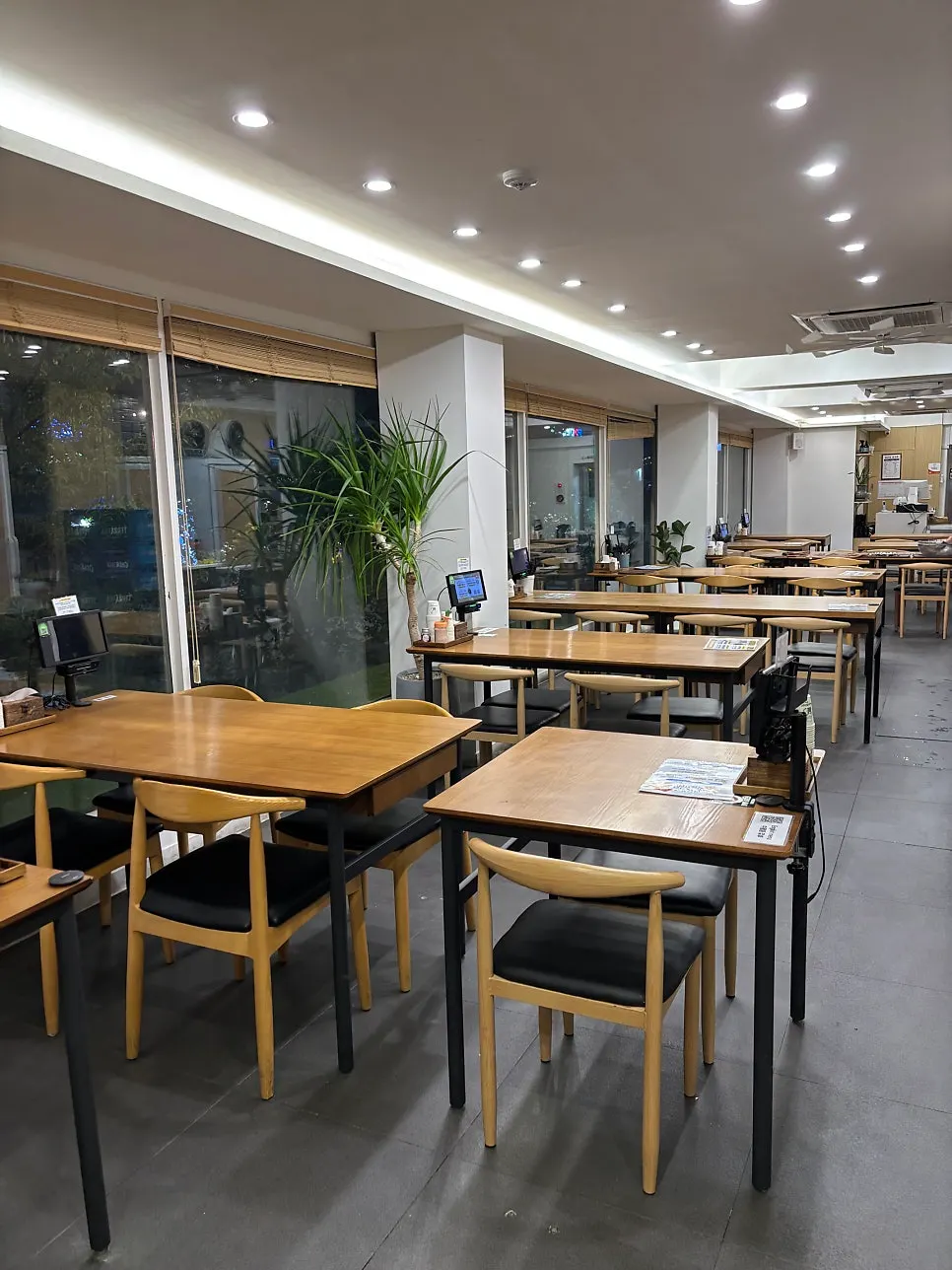 The second-floor restaurant packed with Friday evening customers
