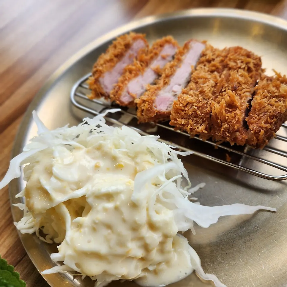 Plate of katsu fried in buckwheat batter