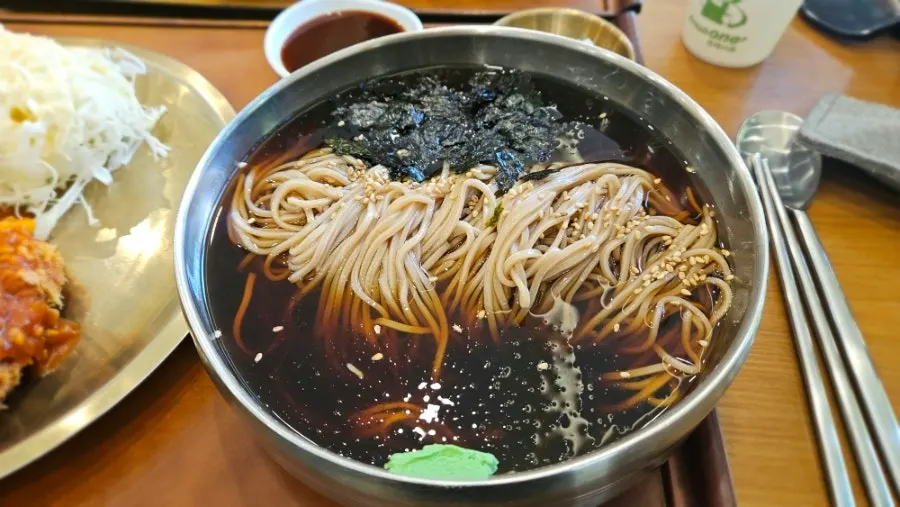 Pork cutlet dipped in sauce