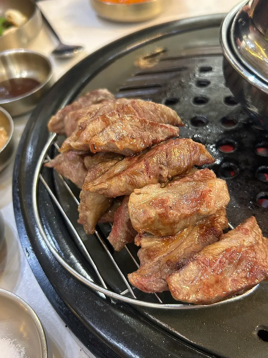 Lunch galbi table spread