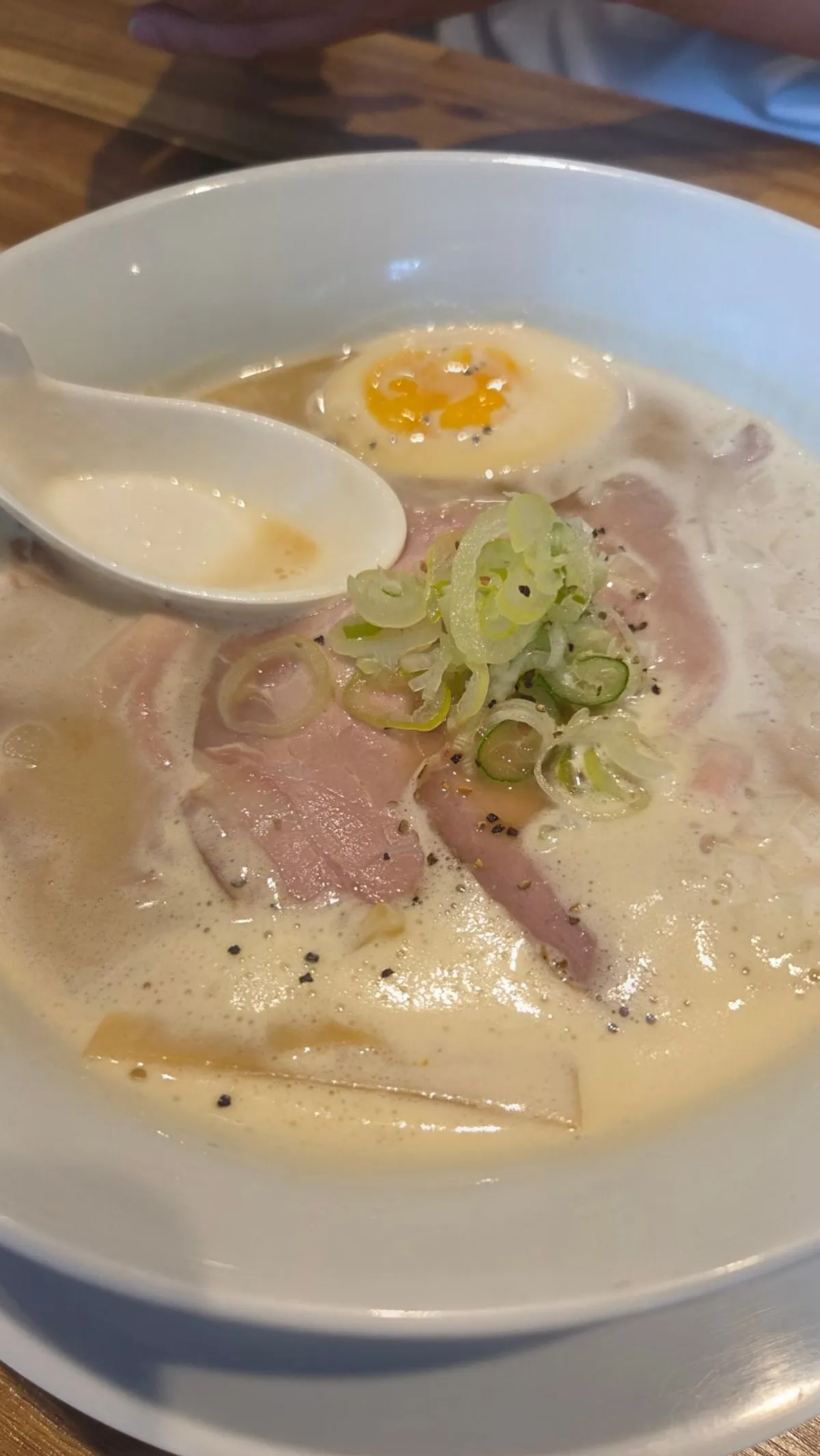 Tori paitan ramen with rich chicken broth