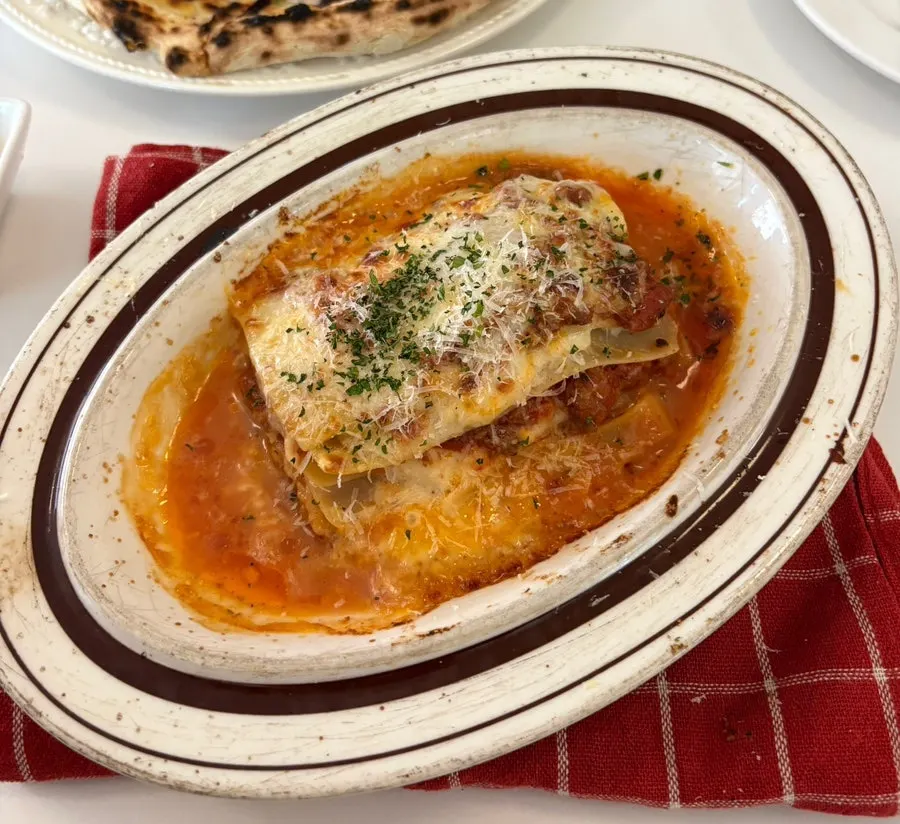 Classicdang lasagna plated on a dish