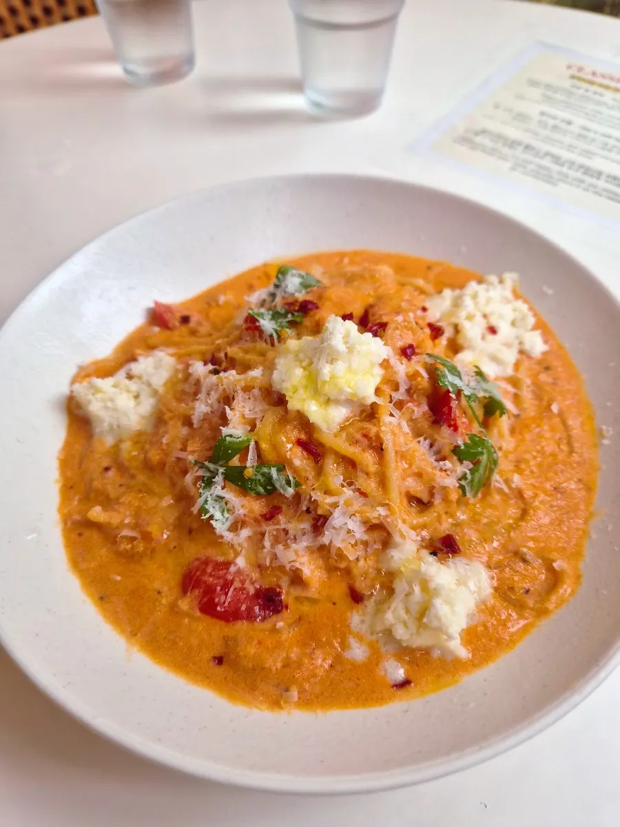 A plate of Crab Rose Pasta at Classicdang
