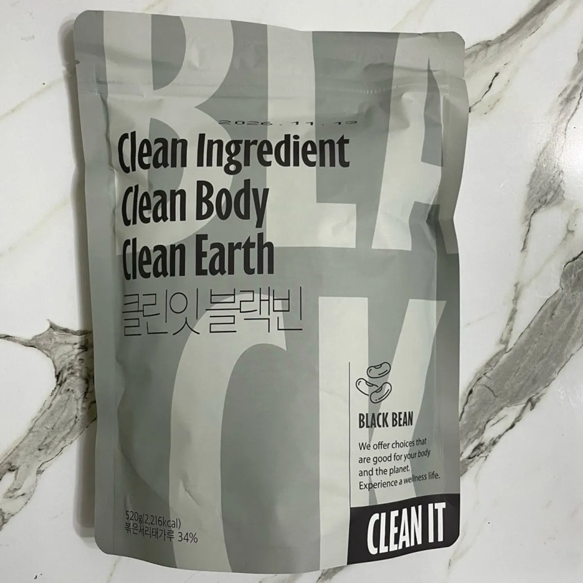 Cleanit Black Bean plant protein product package