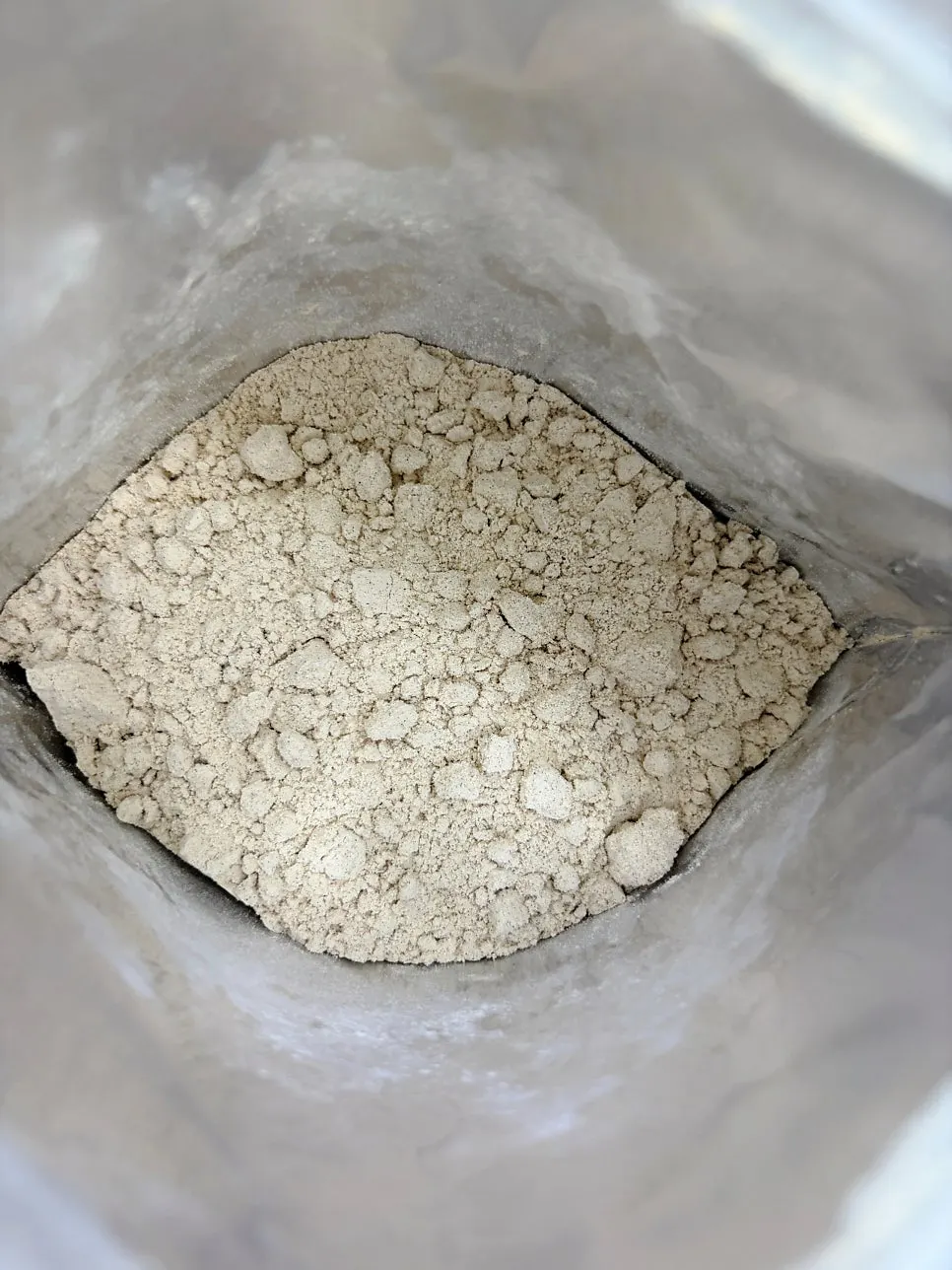 Back of package showing 34% roasted Korean sorité powder