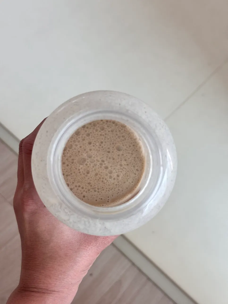 Black Bean protein shake mixed with water