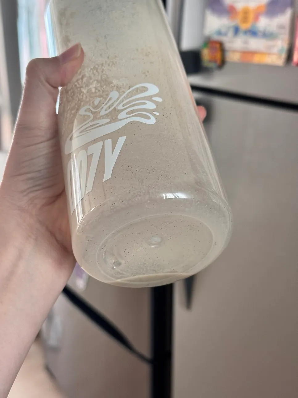 A glass of Black Bean shake had as a breakfast substitute