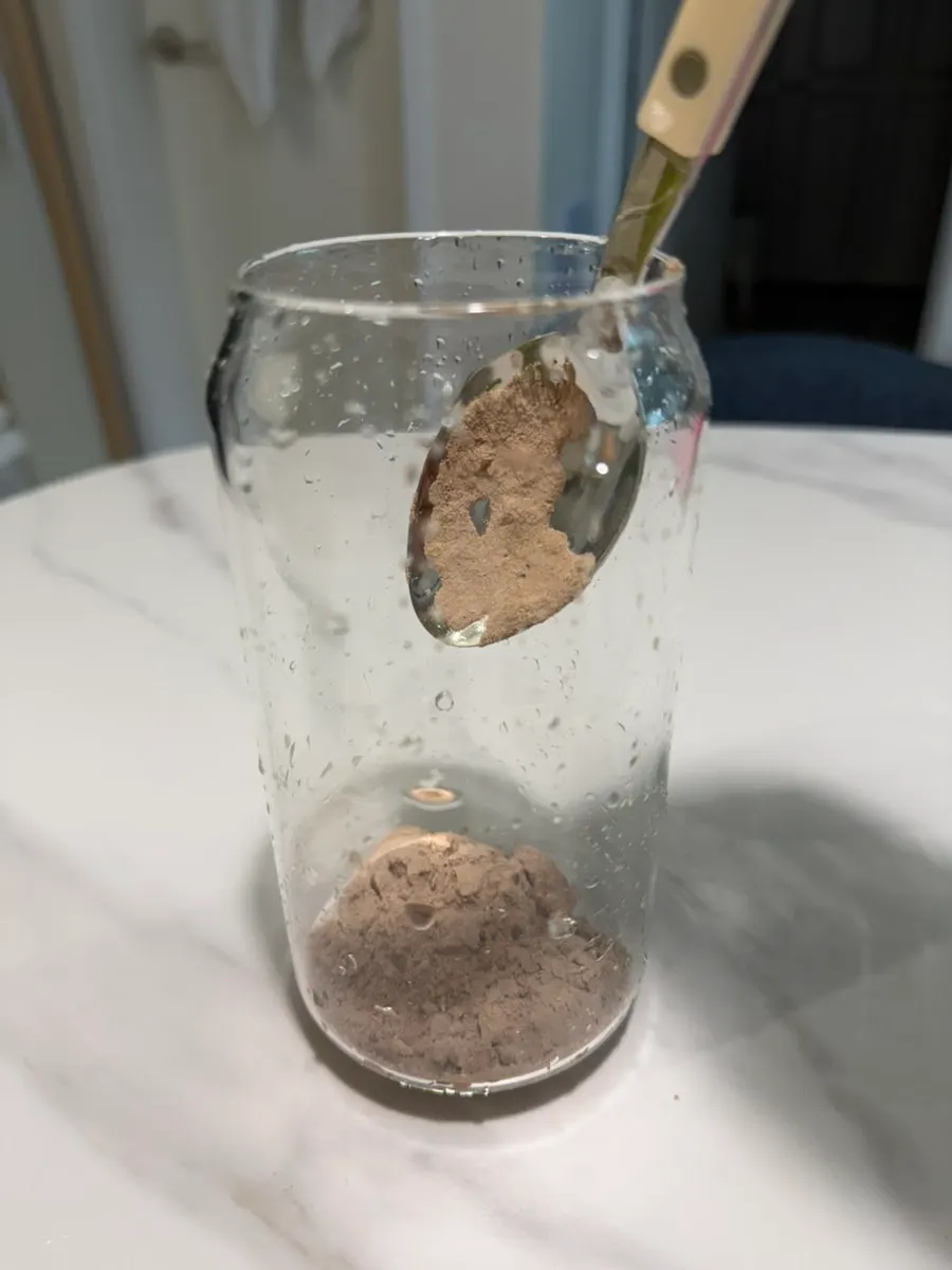 About to drink the Cleanit Cacao shake