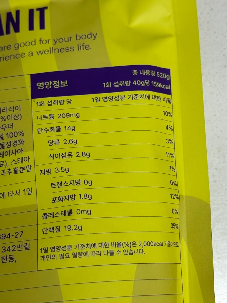 Information about pea and rice protein ingredients