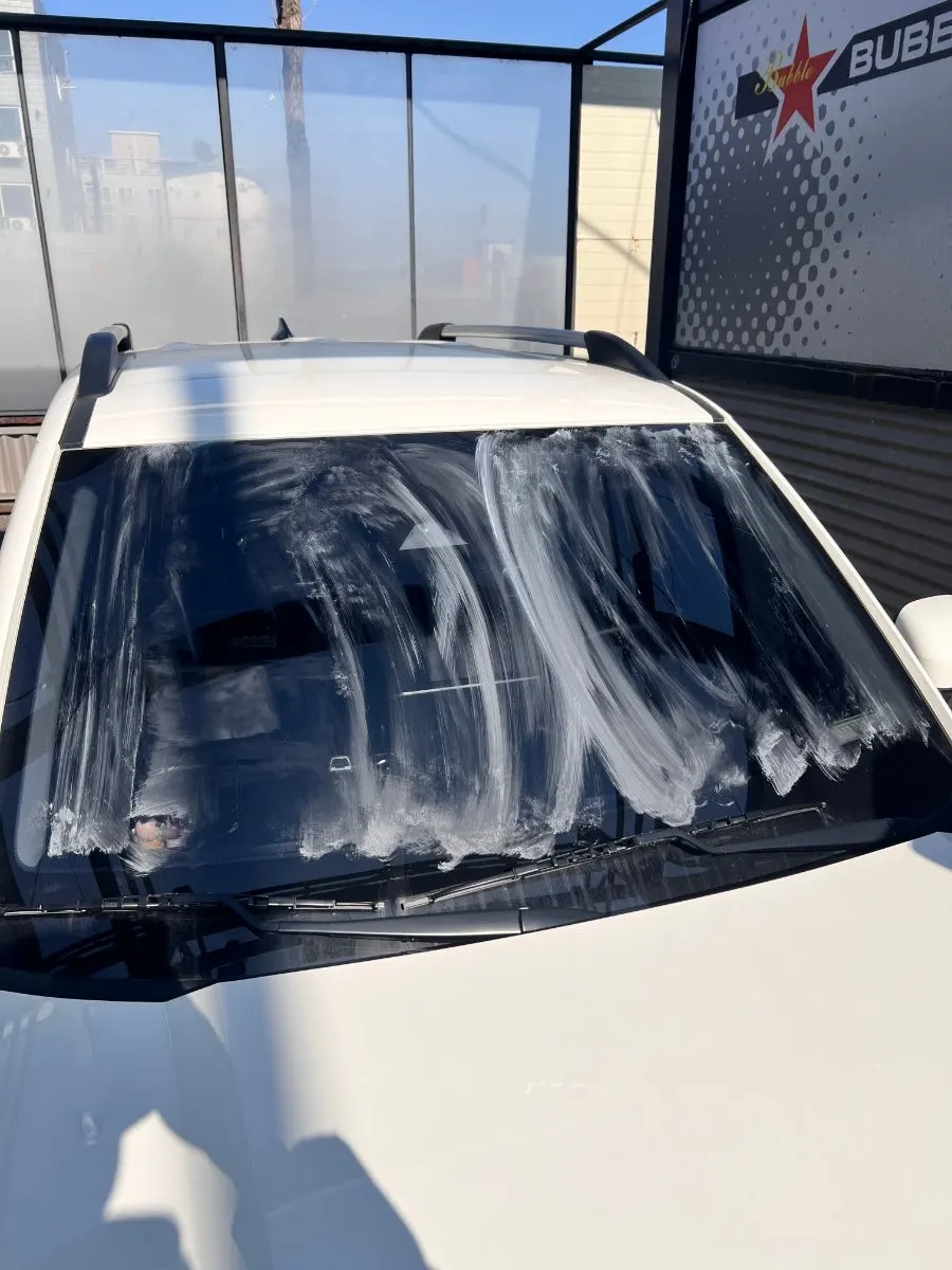 AutoGrooming car glass oil-film remover chosen for a self-service car wash