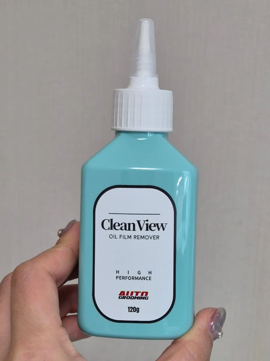 CleanView oil film remover rolled inside the towel