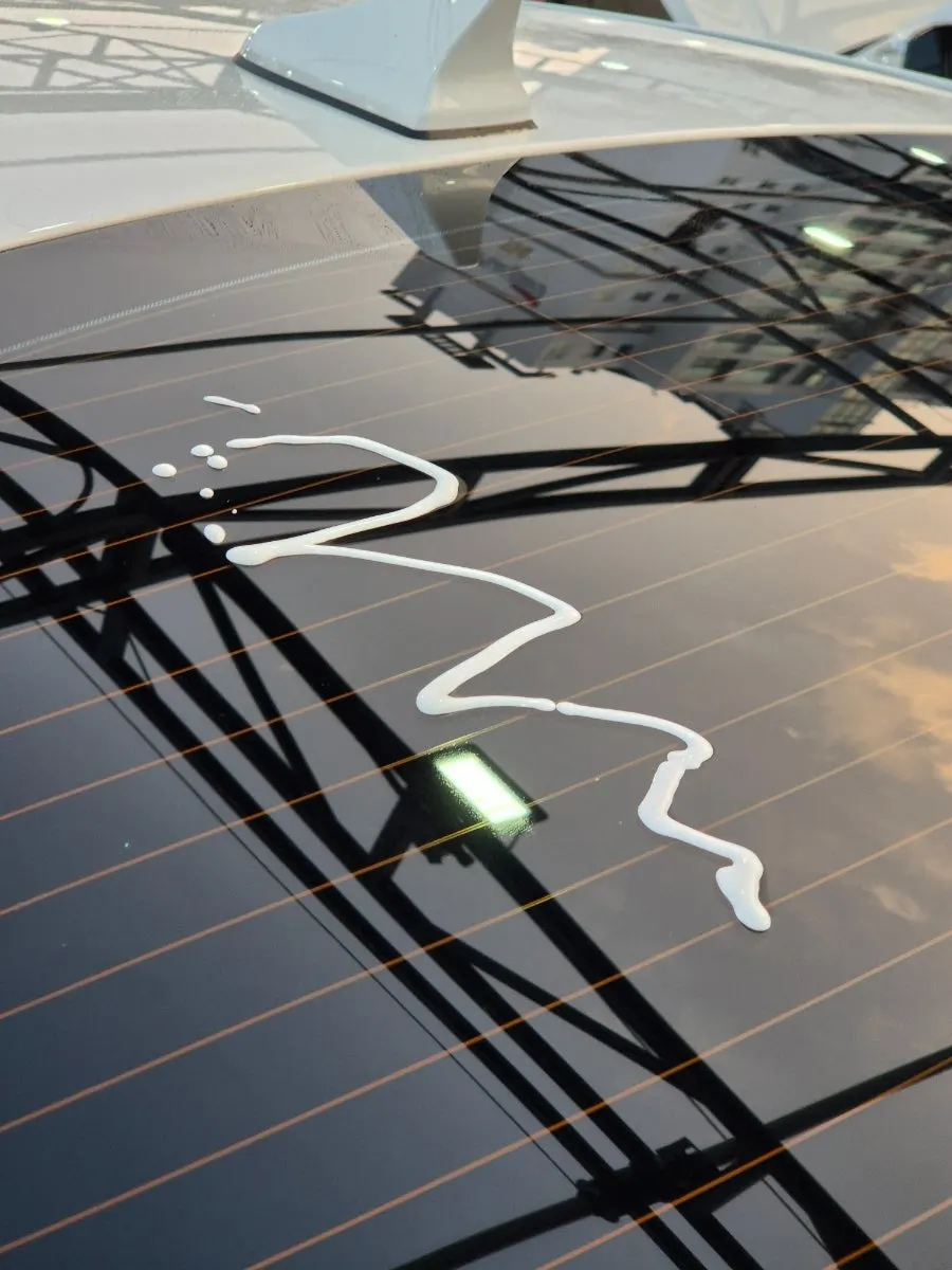 Car wash preparation before removing oil film