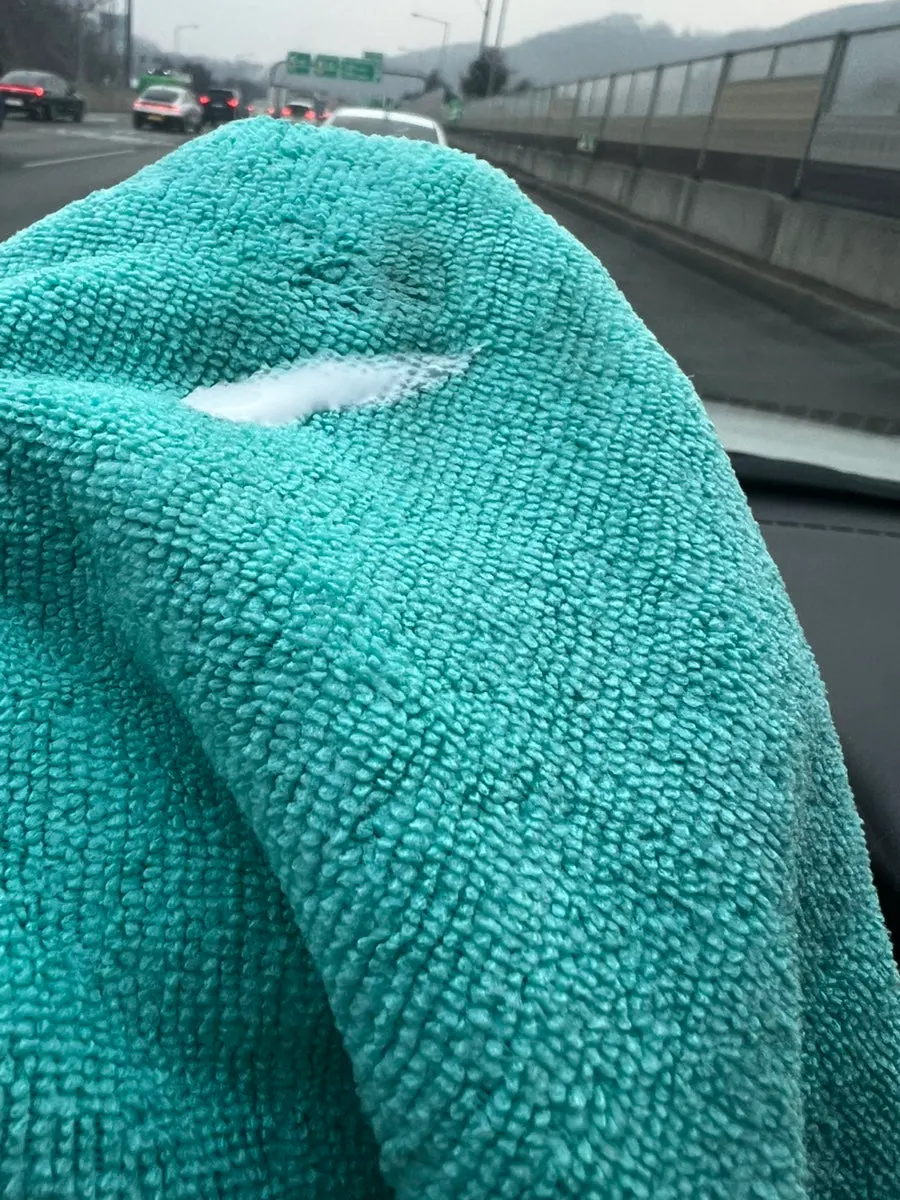 AutoGrooming used to care for water marks on bathroom glass