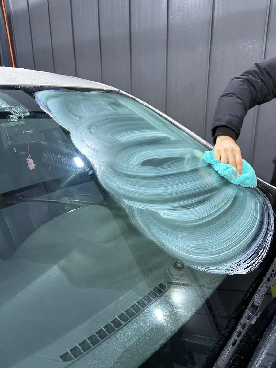Car window condition that wipers alone could not resolve