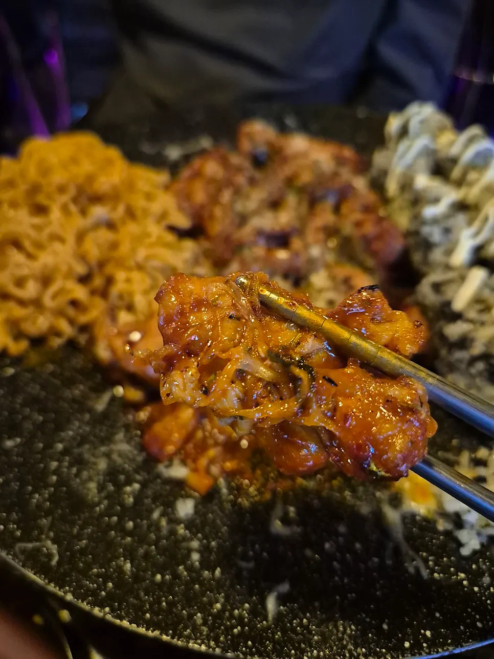 Full spread of the chicken galbi set