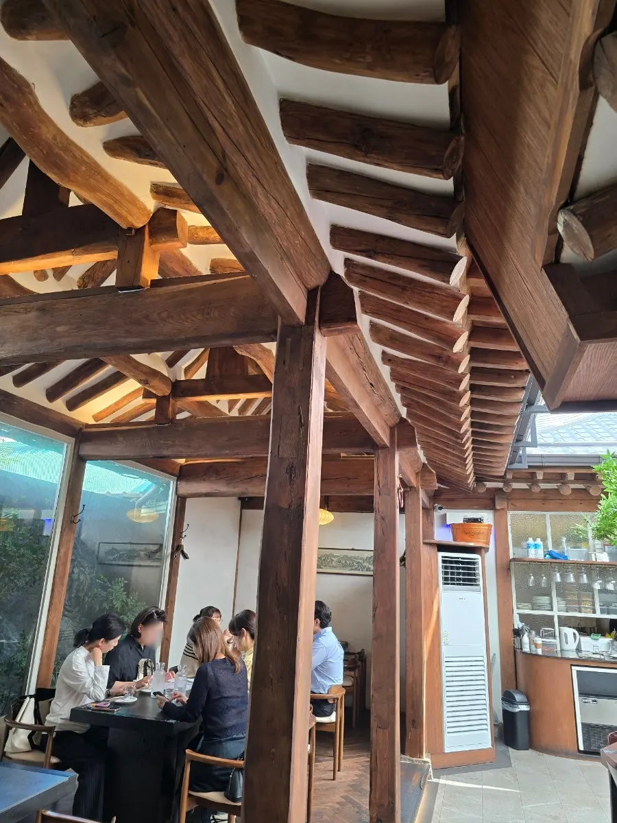 Wooden structure of a hanok carrying 100 years of history