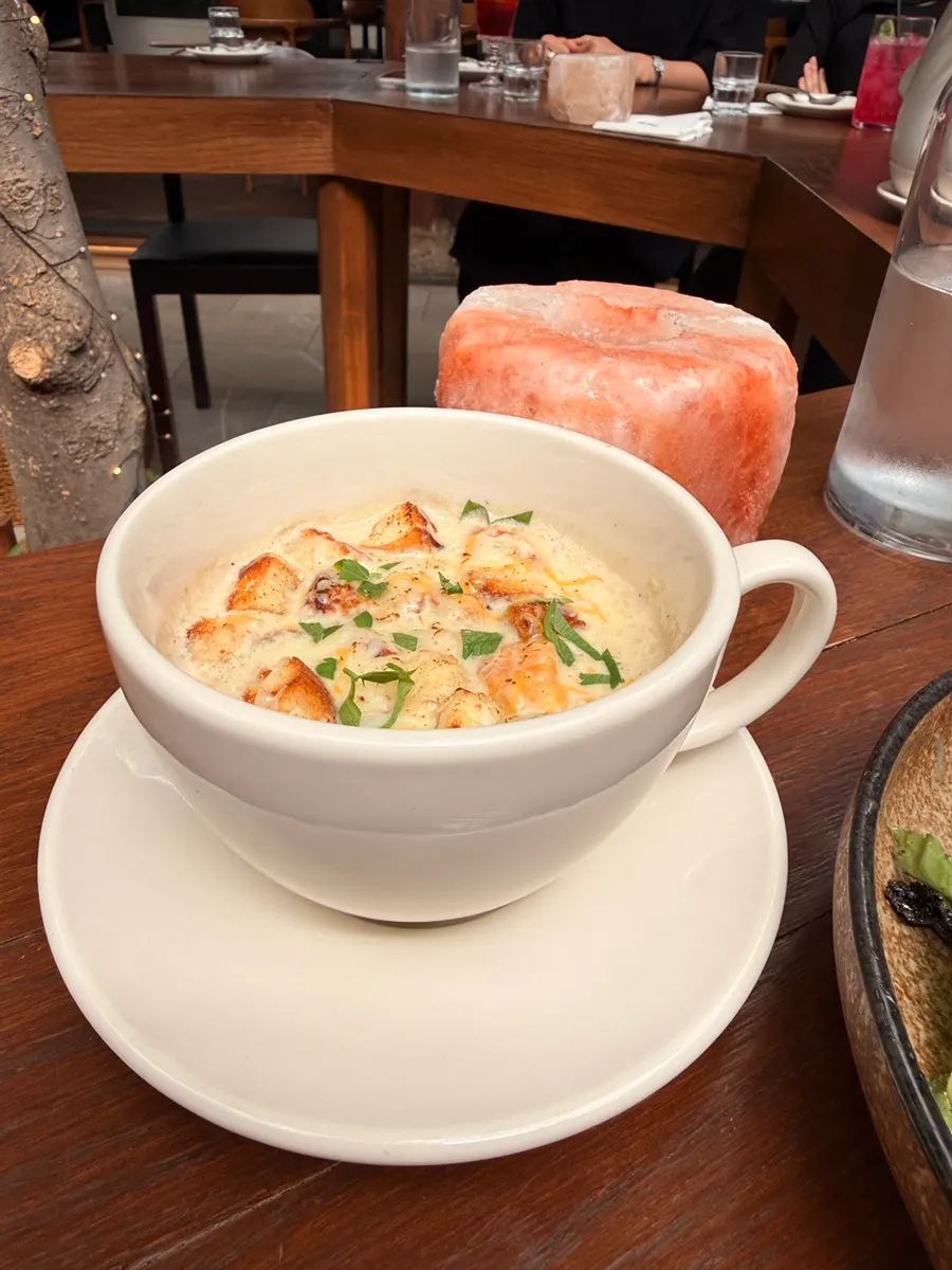 Side dish mushroom soup at Concasse Anguk