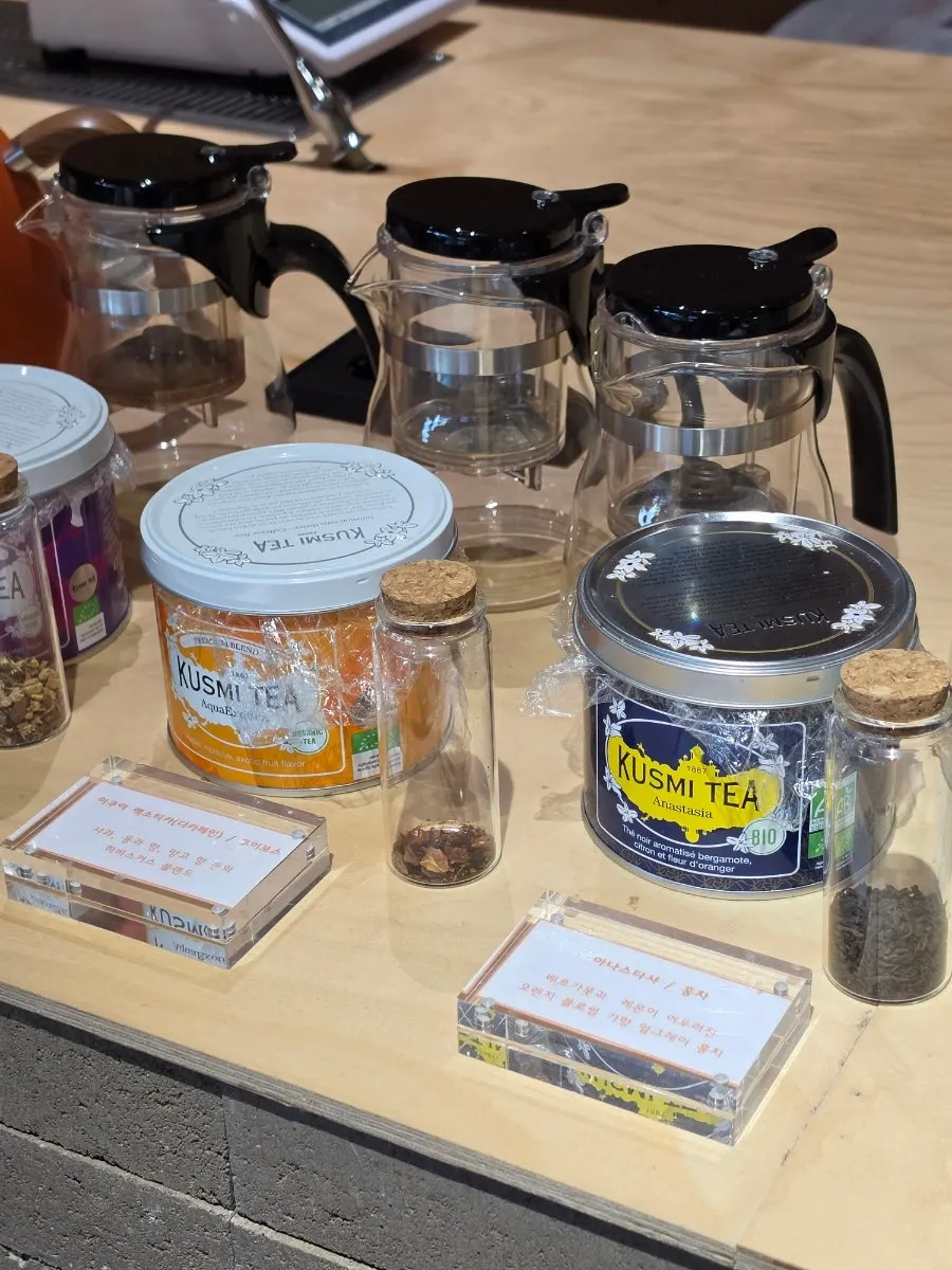 Kusmi Tea scent-sampling corner at CORR