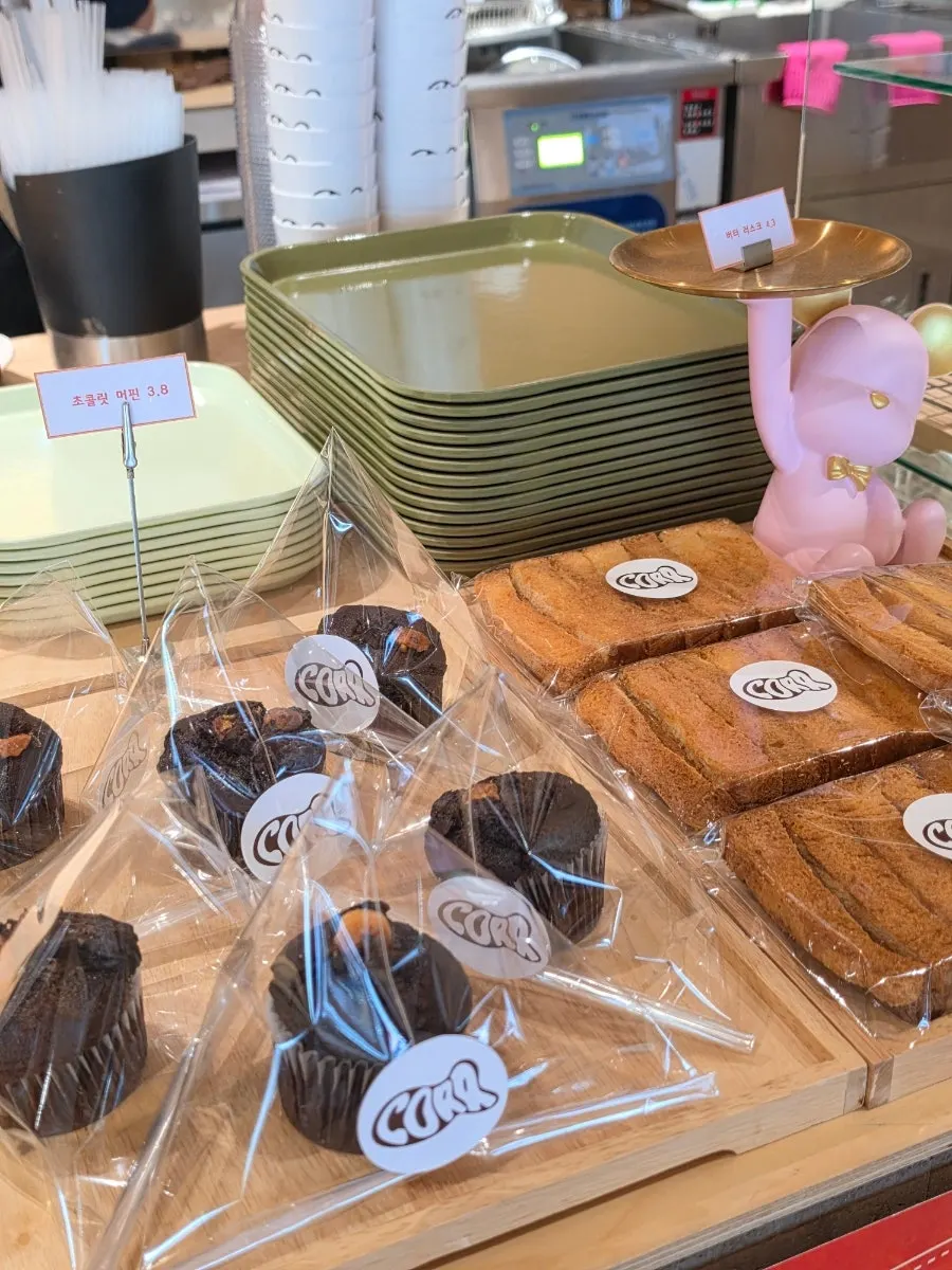 CORR's butter bars and other baked goods on display