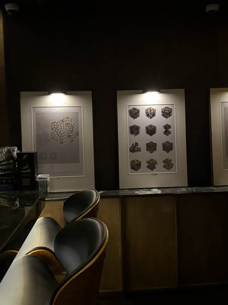 View of the bartender's workspace from the bar table