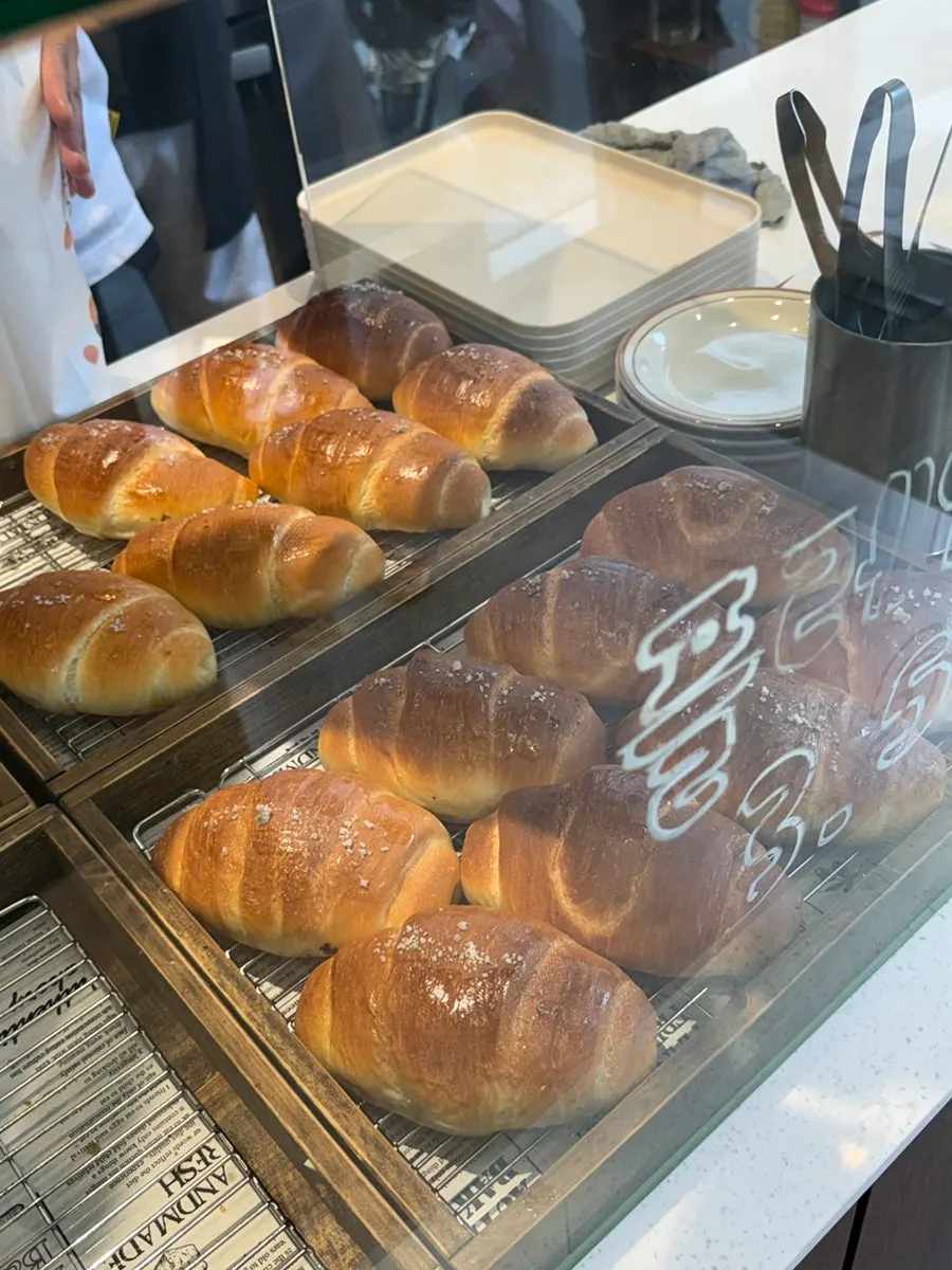 Cozy Bear's salt bread display shelf