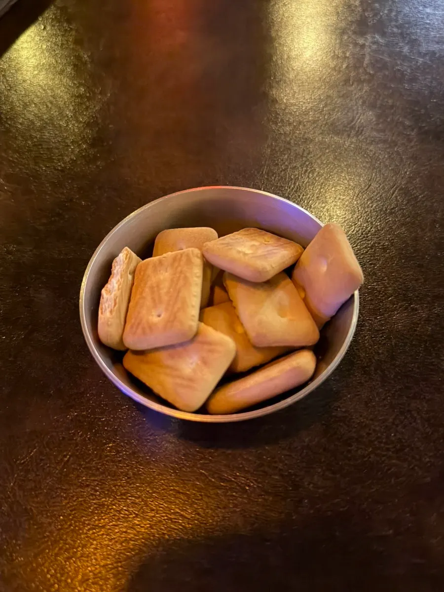 Hardtack biscuits and beer served as basic side snack