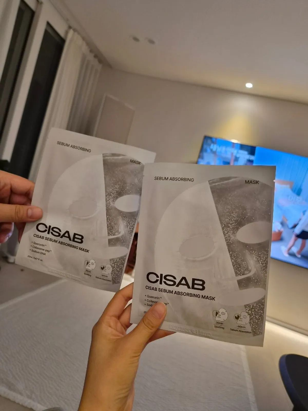 CSSAE Trouble Facial Exfoliating Sebum Pack held in hand
