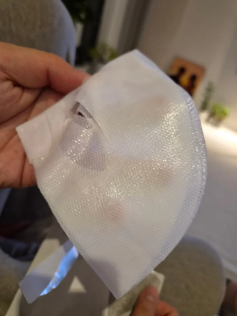 Sebum mask pack applied to the face