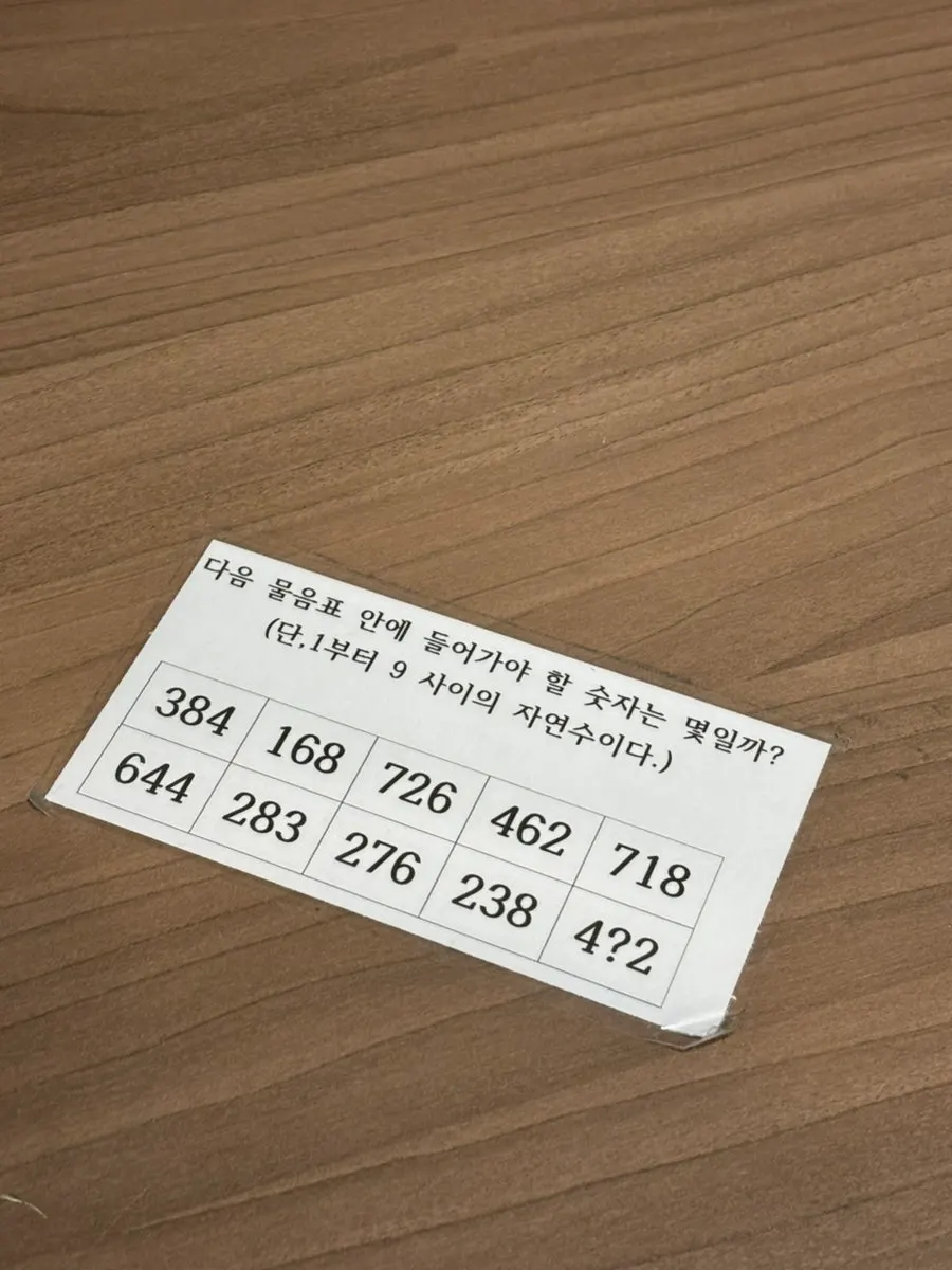 Waiting area table with printed puzzles