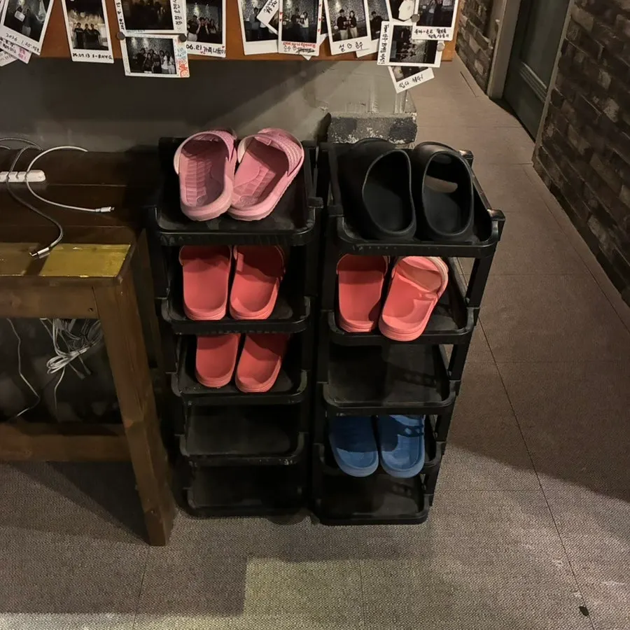 매장에 비치된 슬리퍼