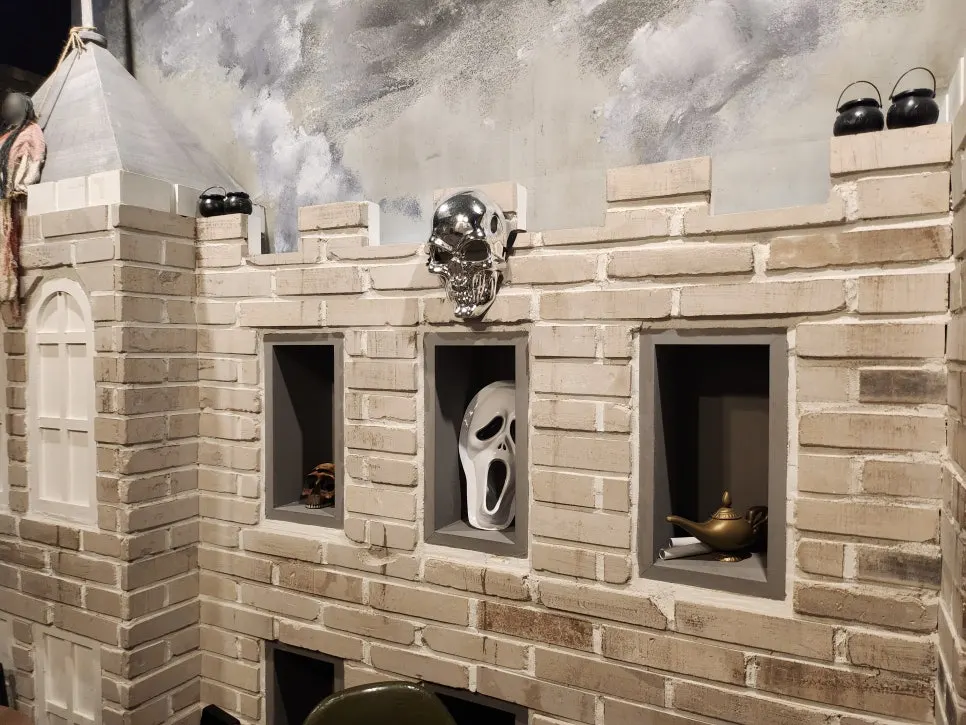 Interior of the escape room café decorated true to the theme