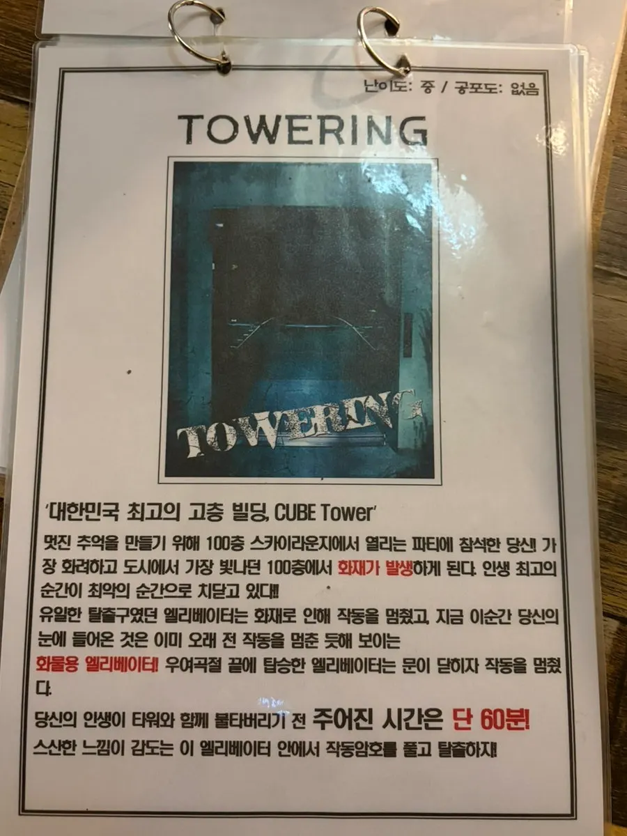 Theme poster at Cube Escape Hongdae Branch