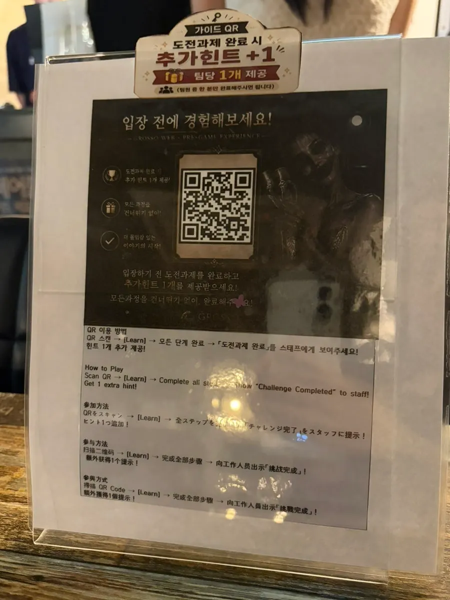 Instructions for filling out the QR code consent form