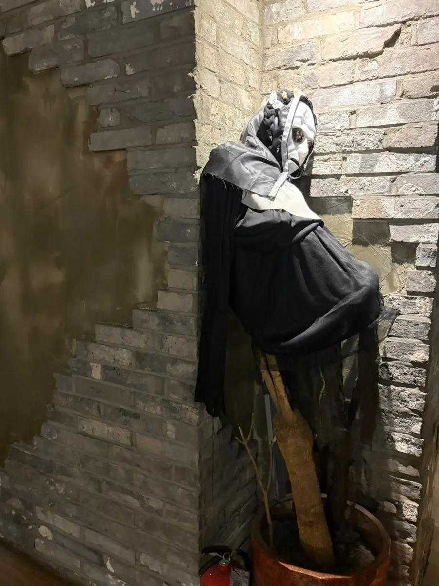 Props set up for taking photos after a successful escape
