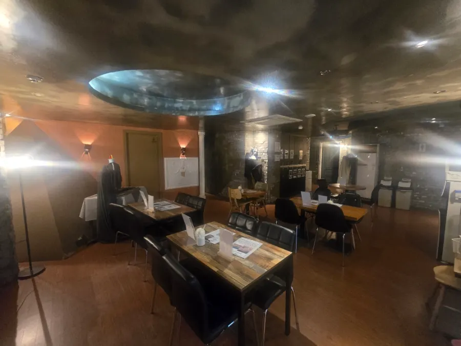 Spacious waiting area at Cube Escape Hongdae Branch