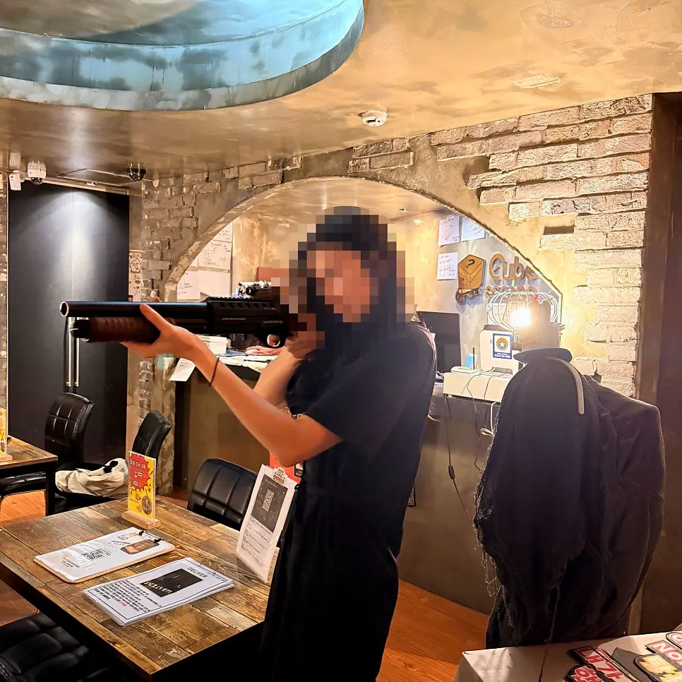 Escape room prop in the waiting area