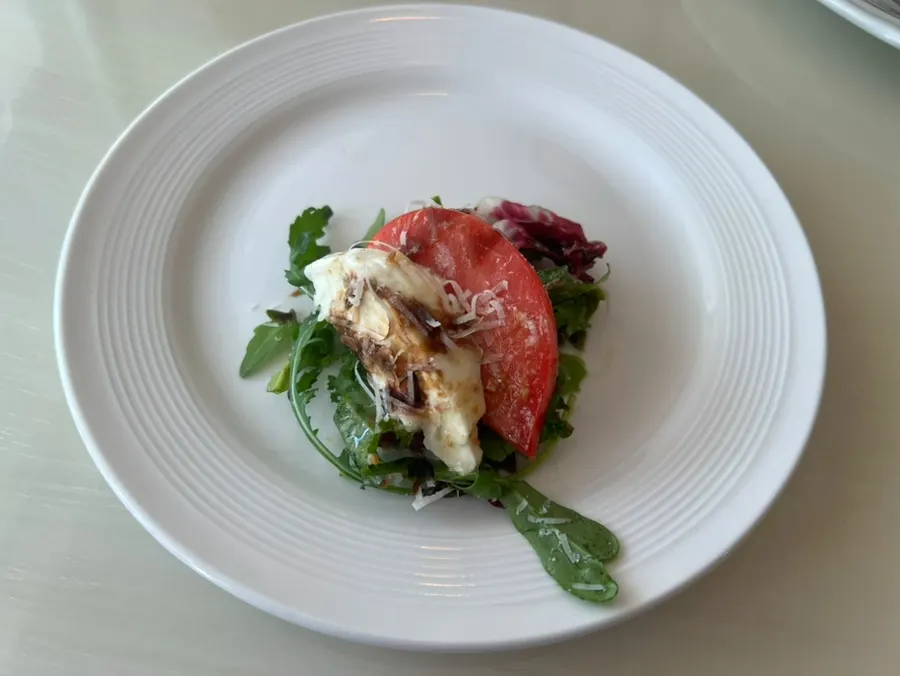 Close-up of the caprese salad