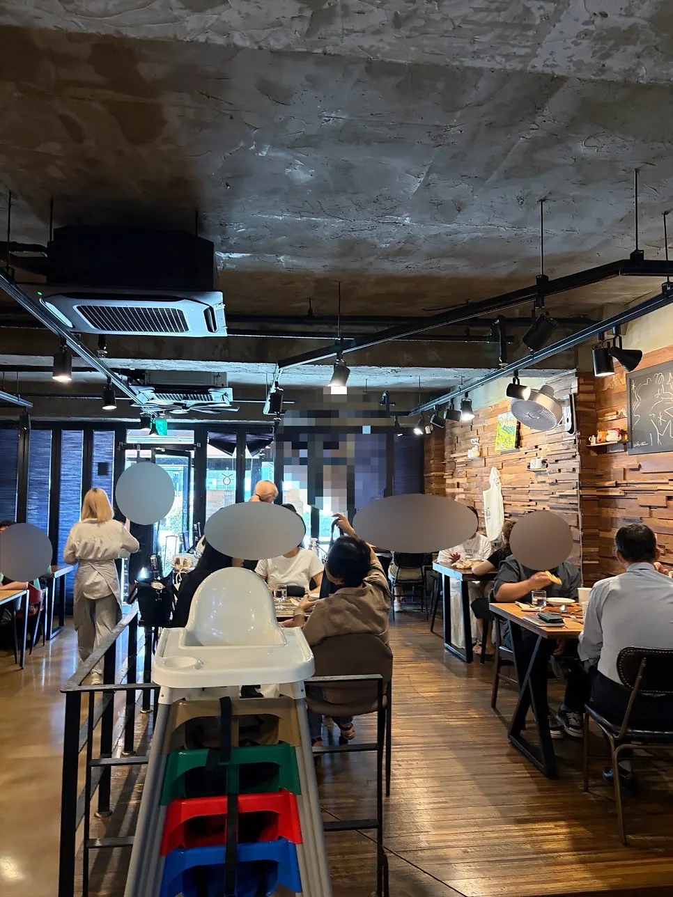 Seating at Cultured with baby chairs set out