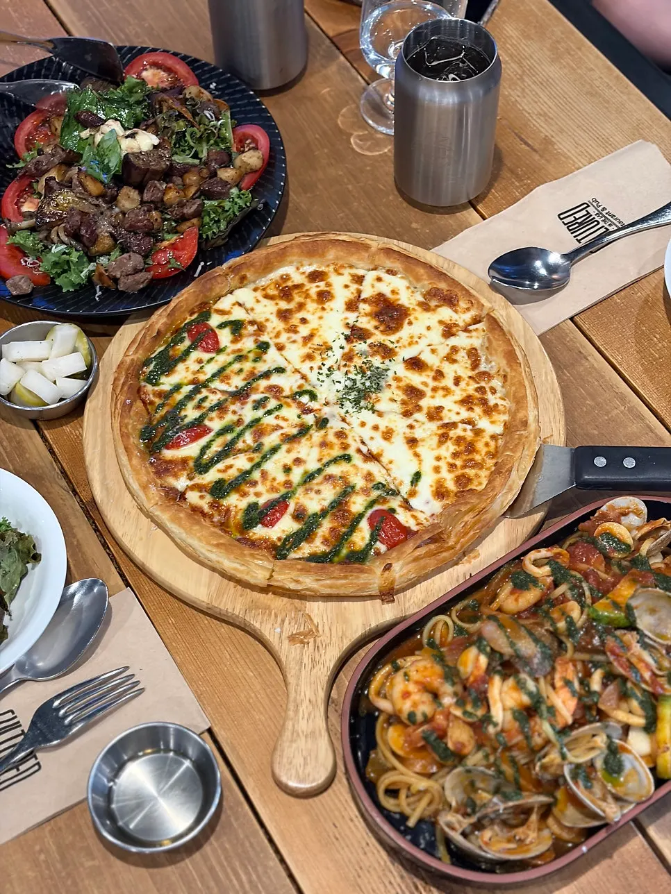 Full spread of Cultured's lunch set