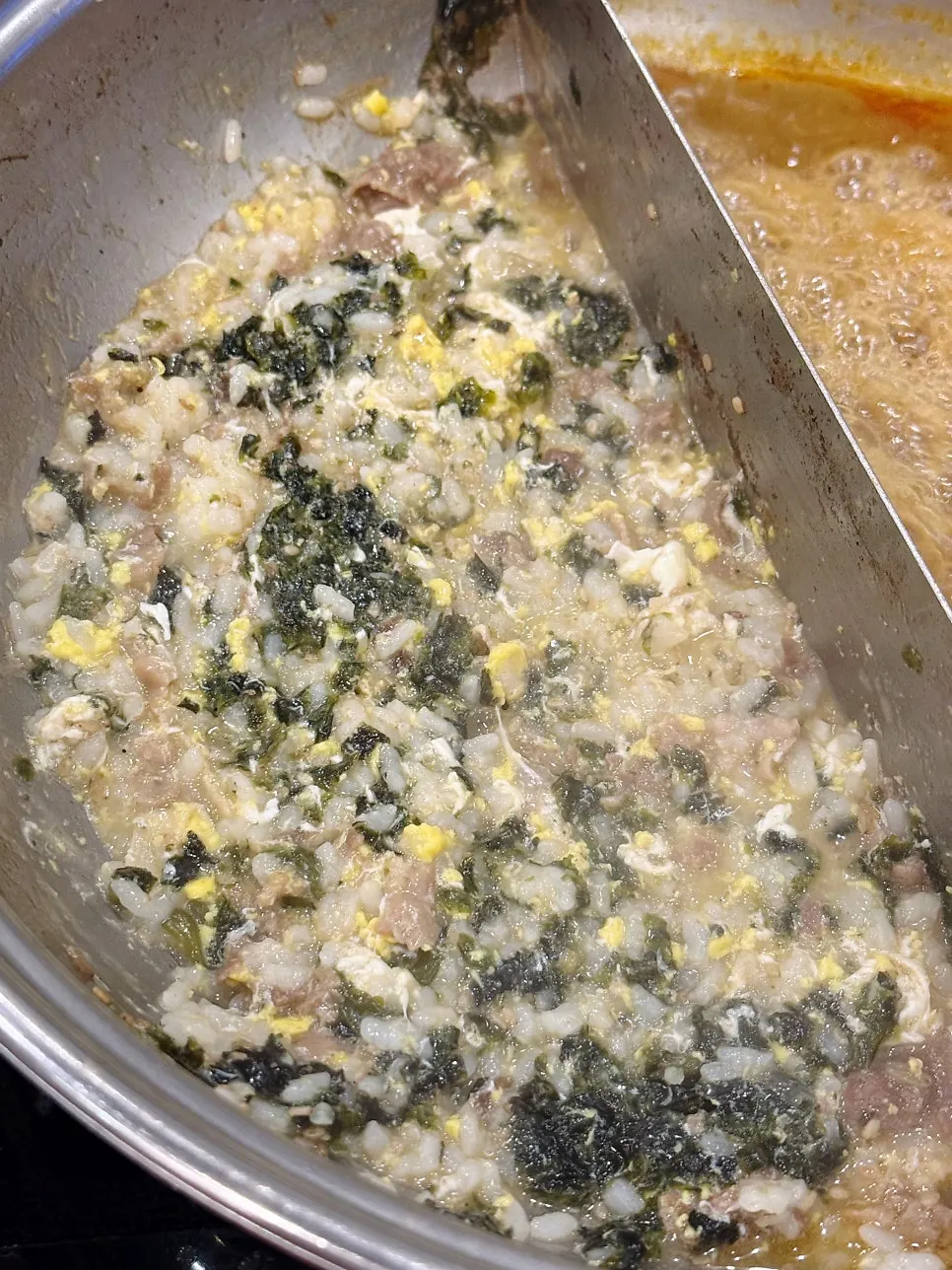 Kalguksu noodles prepared for the finish