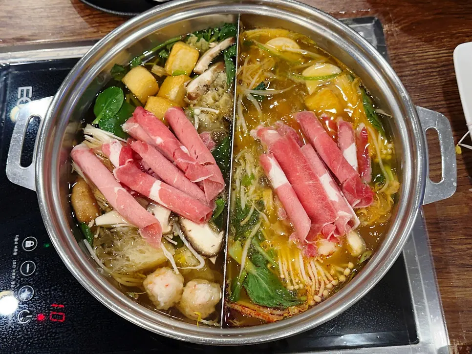 A table good for family meals and gatherings at Dadam Shabu Shabu