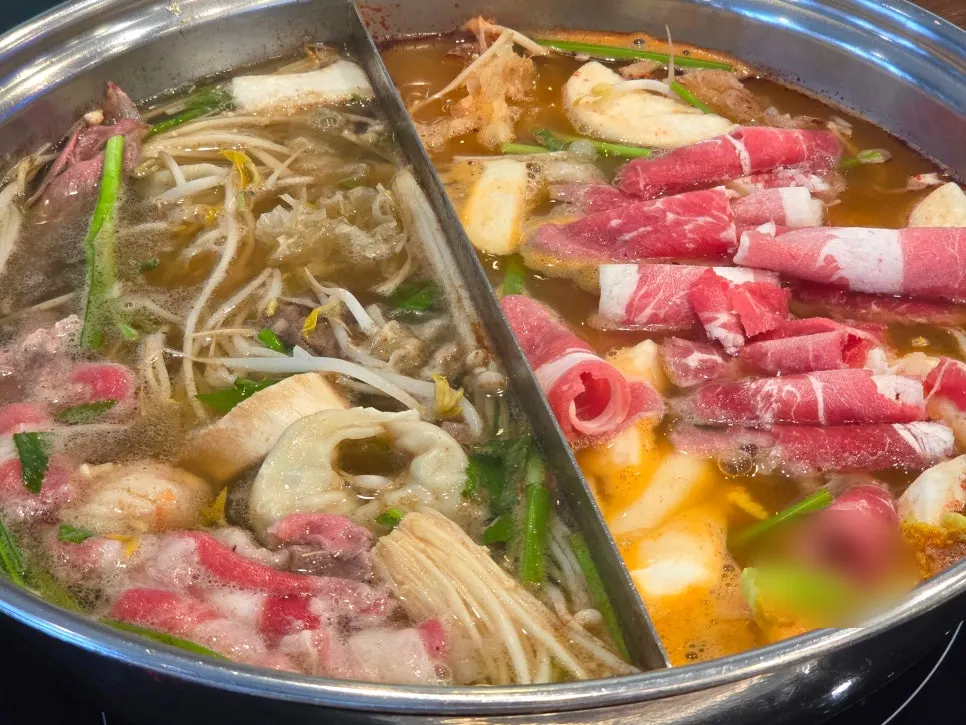셀프바 칼국수와 쌀국수 사리