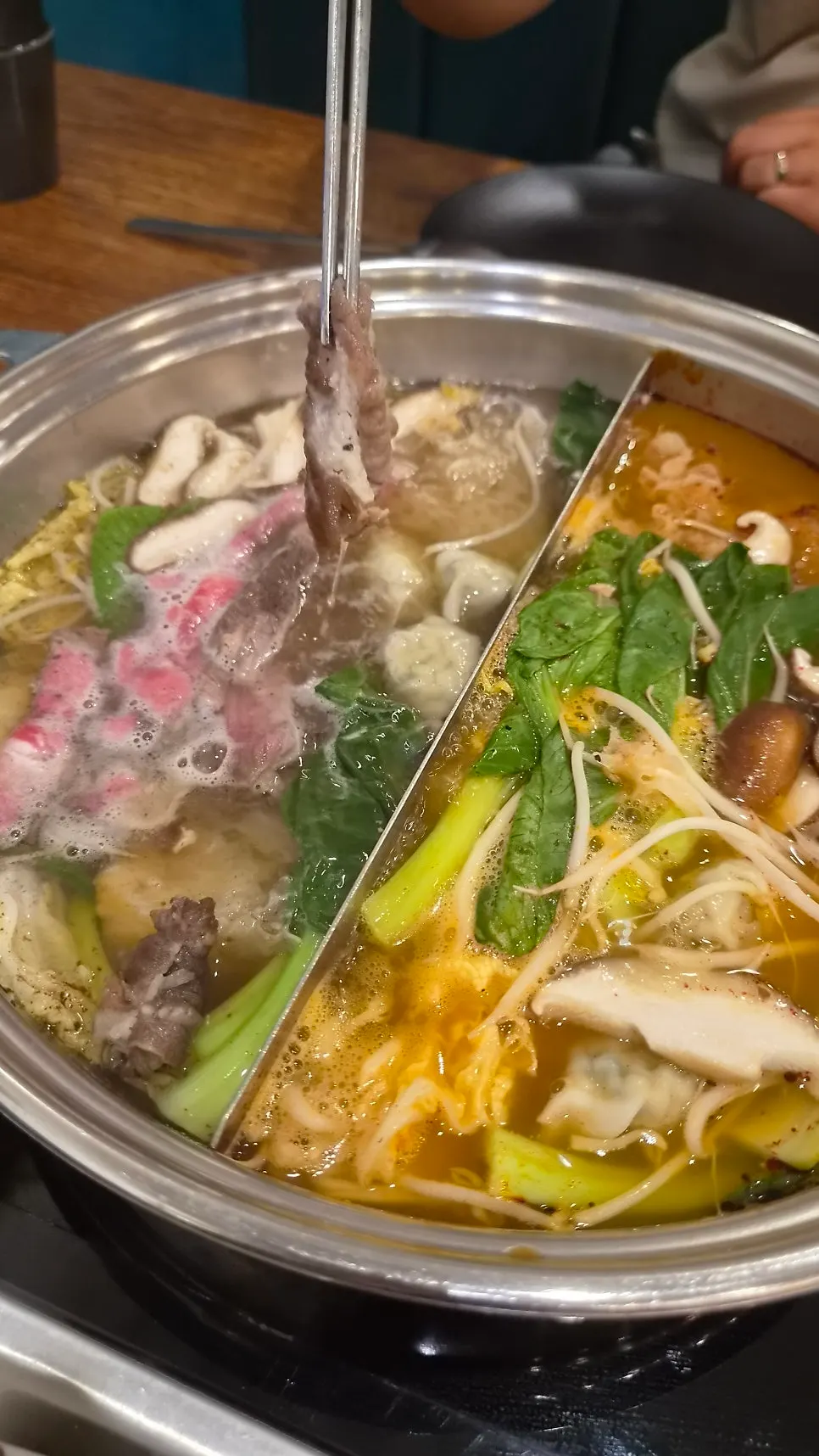 Wolnamssam wrapped in rice paper with ingredients