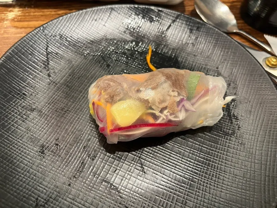 깻잎과 당근, 오이, 파인애플 월남쌈 재료