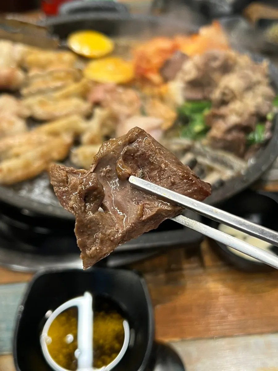 Grilled yeomtong (beef heart) with no gamey smell