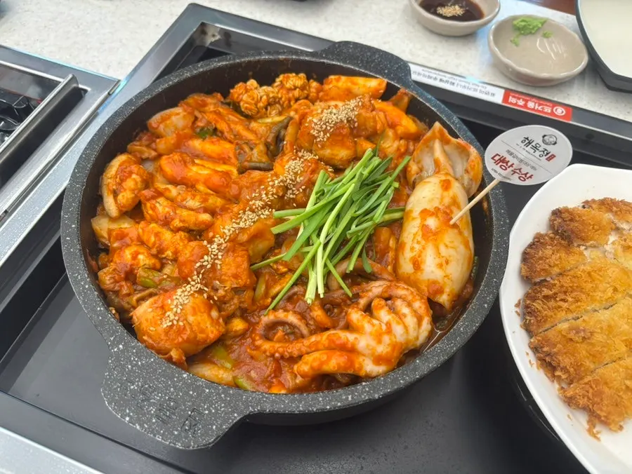 Seafood stew for two, packed with seafood