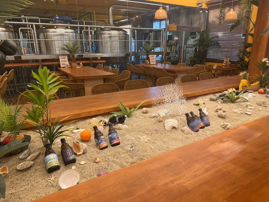 Craft beer brewing equipment at Daecheon Brewery