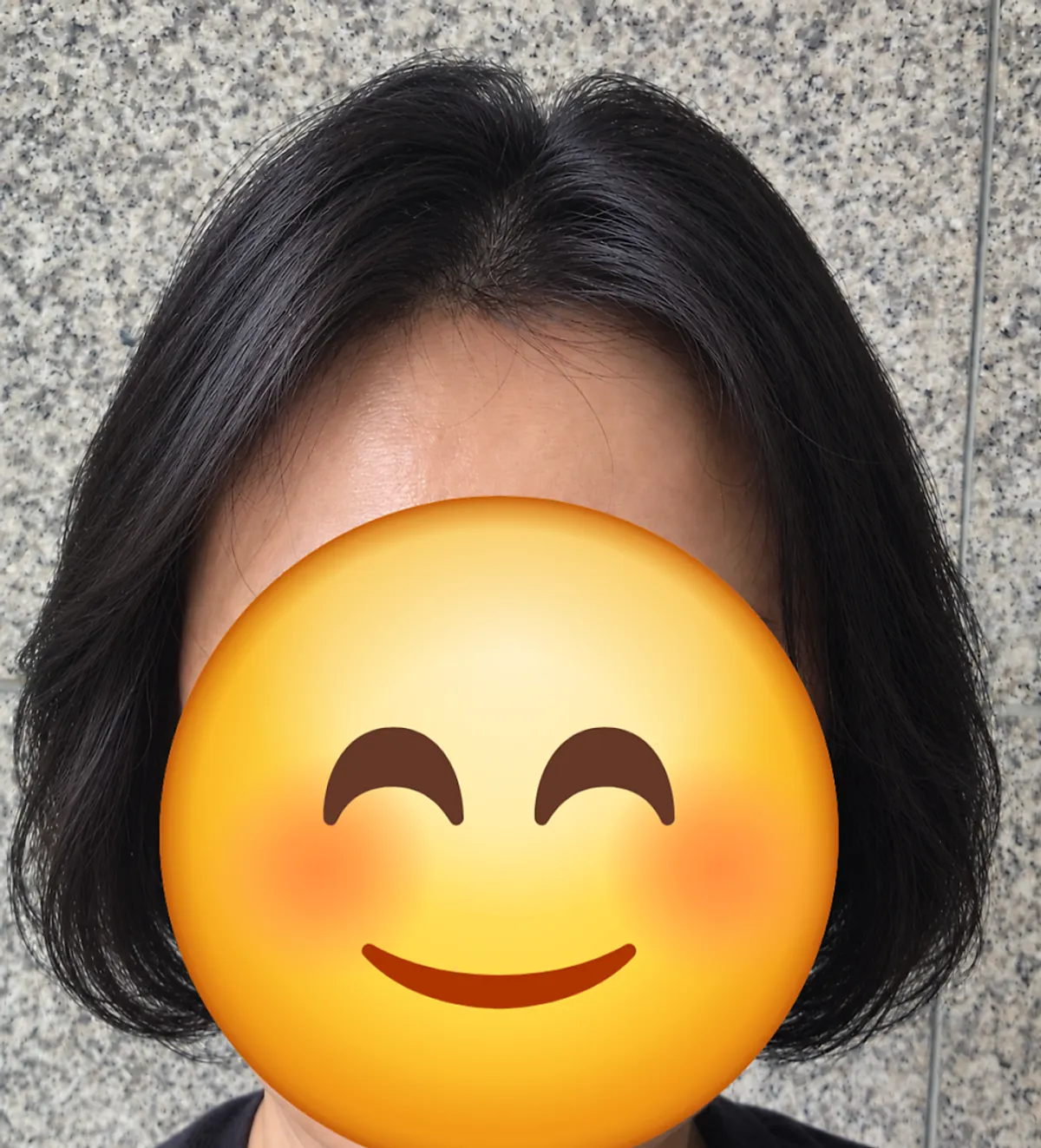 Short bob hair condition during the personal color consultation