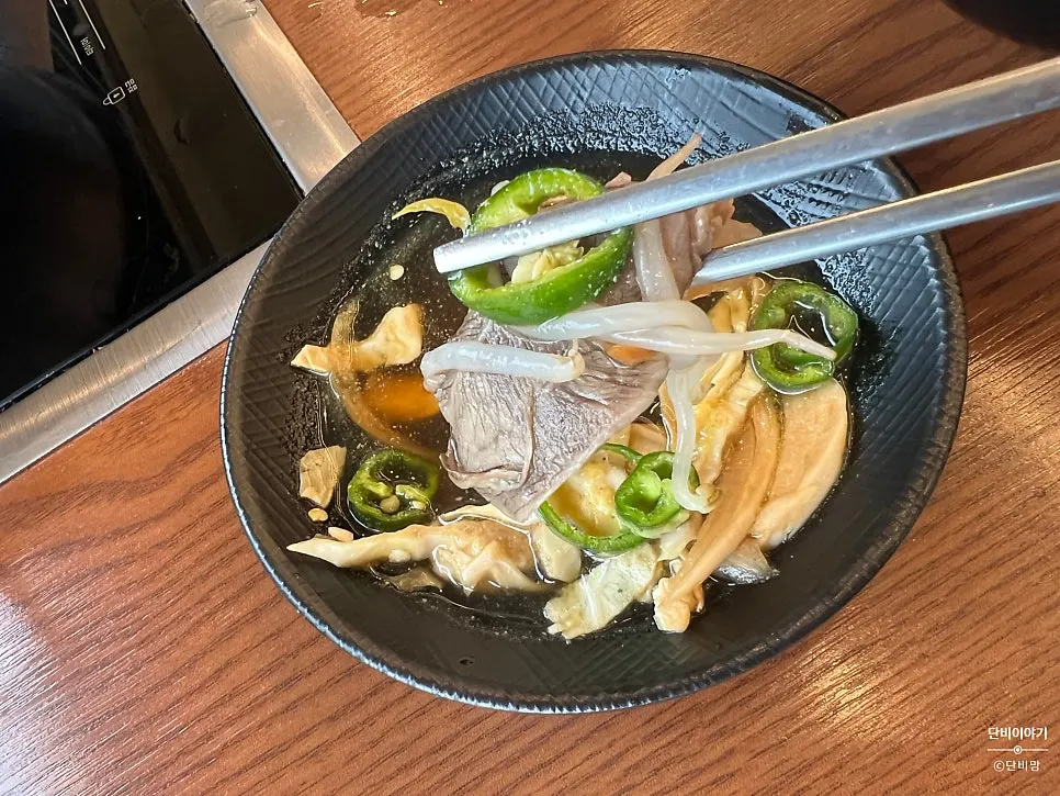 Dumplings put back into the hot pot